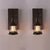 economico Applique da parete-33 cm creativo stile vintage lampade da parete in legno/bambù lanterna design applique da parete ferro indoor outdoor camera da letto corridoio applique da parete 110-120/220-240v