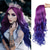 cheap Party Wigs-Red Synthetic Wig Long Wavy Side Part Heat Resistance Wig Natural Looking Fiber for Women Cosplay or Daily Use. Halloween Wigs