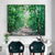 cheap Landscape Paintings-Oil Painting Handmade Hand Painted Wall Art Green Scenery Abstract Pictures Home Decoration Decor Stretched Frame Ready to Hang