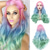 cheap Party Wigs-Red Synthetic Wig Long Wavy Side Part Heat Resistance Wig Natural Looking Fiber for Women Cosplay or Daily Use. Halloween Wigs