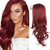 cheap Party Wigs-Red Synthetic Wig Long Wavy Side Part Heat Resistance Wig Natural Looking Fiber for Women Cosplay or Daily Use. Halloween Wigs