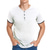 billiga Henley-skjortor för män-herr henley skjorta kortärmad mode avslappnad knappslå fram grundläggande henley t-shirt andas lättviktsknapptopp