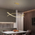 cheap Chandeliers-LED Pendant Light 90 cm Single Design Chandelier Aluminum Artistic Style Modern Style Stylish Painted Finishes LED Modern 220-240V