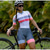 billiga Klädset för kvinnor-Dam Kortärmad Cykeltröja med shorts Triathlondräkt Sommar Elastan Polyester Grön Vit Svart Lappverk Rolig Cykel Träningsdräkter Andningsfunktion Snabb tork Bakficka Svettavvisande sporter Lappverk