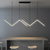 tanie Światła wiszące-2-light 90cm wisiorek led światła ściemniania geometryczne kształty linia projekt żyrandol minimalistyczny styl skandynawski restauracja biuro bar lampa do salonu 100-240 v