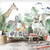 cheap Wallpaper-Nursery Mural Wallpaper Wall Sticker Covering Print Peel and Stick Self Adhesive Cartoon Giraffe Elephant Animal Canvas Home Decor