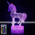 cheap 3D Night Lights-Unicorn 3D Night Light for Kids Illusion Lamp Kids 16 Colors Changing Lamp Smart Touch Remote Control Party Supplies as Birthday Xmas Gift Idea for Girls Boys