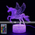 cheap 3D Night Lights-Unicorn 3D Night Light for Kids Illusion Lamp Kids 16 Colors Changing Lamp Smart Touch Remote Control Party Supplies as Birthday Xmas Gift Idea for Girls Boys