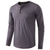 baratos camisas henley masculinas-Camiseta masculina de manga longa solta camisa henley gola redonda com botões camiseta causal