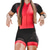 abordables Ensembles de vêtements pour hommes-maillot de cyclisme à manches courtes avec short triathlon trifonction vélo rouge séchage rapide vêtements de sport à motifs respirants
