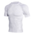 baratos Camisas para Corrida-camiseta masculina de compressão de secagem rápida corrida fitness camiseta esporte com mangas curtas gola redonda, branca, xxx-grande