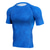 abordables Tops running-Camiseta de compresión para hombre de secado rápido, camiseta deportiva para correr, con mangas cortas, cuello redondo, blanco, xxx-large
