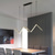 tanie Światła wiszące-2-light 90cm wisiorek led światła ściemniania geometryczne kształty linia projekt żyrandol minimalistyczny styl skandynawski restauracja biuro bar lampa do salonu 100-240 v