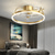 economico Lampade da soffitto con dimmer-ventilatore da soffitto a led luce 45 55 cm ventilatore da soffitto dimmerabile metallo modello animali finiture verniciate led moderno 220-240v