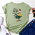 abordables T-shirts Femme-Design Estampage à chaud Vêtements Design Motif neige col rond Vert Blanche