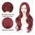 cheap Party Wigs-Red Synthetic Wig Long Wavy Side Part Heat Resistance Wig Natural Looking Fiber for Women Cosplay or Daily Use. Halloween Wigs