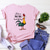 ieftine Tricouri Damă-este un fel de cămașă de zi pentru femei, cu desen animat, cu pui, cu imprimeu grafic, cu tricou, cu mâneci scurte