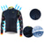 abordables Maillots Hombre-Hombre Maillot de Ciclismo Manga Larga Bicicleta Camiseta con 3 bolsillos traseros MTB Bicicleta Montaña Ciclismo Carretera triatlón Filtro Solar Secado rápido Transpirable Ligero Blanco Azul Real
