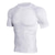 tanie Topy do biegania-męska koszulka kompresyjna szybkoschnąca koszulka sportowa do biegania z krótkimi rękawami okrągły dekolt, biała, xxx-large