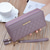voordelige universele telefoontas-lange vrouwen portemonnee vrouwelijke portemonnees kwastje portemonnee kaarthouder portefeuilles dubbele rits pu lederen clutch luxe geld telefoon tas