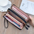 voordelige universele telefoontas-lange vrouwen portemonnee vrouwelijke portemonnees kwastje portemonnee kaarthouder portefeuilles dubbele rits pu lederen clutch luxe geld telefoon tas