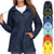 cheap Softshell, Fleece &amp; Hiking Jackets-Women&#039;s Waterproof Hiking Jacket Rain Jacket Raincoat Outdoor Long Hooded Trench Coats Windbreaker Windproof Quick Dry Lightweight Jacket Poncho Top Camping Travel Fishing Climbing Navy Blue ArmyGreen