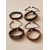 cheap Bracelets &amp; Bangles-4PCS Leather Bracelet Set Braided Birthday Statement Elegant Fashion Holiday Leather Bracelet Jewelry Brown For Anniversary Gift Date Birthday Festival