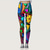 cheap Yoga Leggings &amp; Tights-Women&#039;s Sports Leggings Print Ankle-Length Pants Gym Yoga Stretchy Print Flower Comfort Sports High Waist Green White Black Purple Rainbow S M L XL XXL
