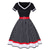 billige Antrekk-1950-talls vintage-inspirert flare-kjole damekostyme vintage cosplay dateparty&amp;amp; kveld festival silke skjerf