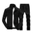 ieftine Jachete Alergare &amp; Vânt-Set de trening pentru bărbați Set de trening de tricou atletic cu fermoar complet, 2 piese, alergare, jachetă sport, pantaloni