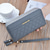 voordelige universele telefoontas-lange vrouwen portemonnee vrouwelijke portemonnees kwastje portemonnee kaarthouder portefeuilles dubbele rits pu lederen clutch luxe geld telefoon tas
