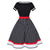 billige Antrekk-1950-talls vintage-inspirert flare-kjole damekostyme vintage cosplay dateparty&amp;amp; kveld festival silke skjerf