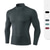 cheap Men&#039;s Casual T-shirts-YUERLIAN Men&#039;s Turtleneck Yoga Top Winter Zipper Solid Color White Black Yoga Fitness Gym Workout Top Long Sleeve Sport Activewear Reflective Logo High Impact Breathable Stretchy Slim / Quick Dry