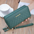 voordelige universele telefoontas-lange vrouwen portemonnee vrouwelijke portemonnees kwastje portemonnee kaarthouder portefeuilles dubbele rits pu lederen clutch luxe geld telefoon tas