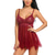billige Sexy undertøy-kvinners babydoll &amp;amp; sexy truser undertøyskjorter &amp;amp; negligees floral jacquard poly mesh blonderbelte inkludert fjær &amp;amp; sommer høst &amp;amp; vinter svart lilla / spandex / bue hjemmeantrekk