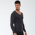 cheap Running Tops-Men&#039;s Long Sleeve V Neck Compression Shirt Running Shirt Tee Tshirt Top Athletic Athleisure Winter Fleece Thermal Warm Breathable Quick Dry Fitness Gym Workout Running Training Sportswear Solid