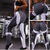 cheap Yoga Leggings &amp; Tights-Women&#039;s Yoga Pants Tummy Control Butt Lift Squat Proof High Waist Yoga Fitness Gym Workout Tights Leggings Bottoms Stripes Purple Fuchsia White+Gray Winter Sports Activewear High Elasticity Skinny