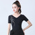 billige Toppene og settene-Latindans Topp Printer Fast Krystall / Rhinestone Dame Trening Ytelse Kortermet Høy Nylon
