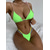 abordables Conjuntos de bikini-Mujer Bañadores Bikini 2 piezas Traje de baño Correa Color sólido Bleu Ciel Verde Trébol Negro Azul Real Rojo Inmersión Trajes de baño nuevo Neutral Sensual / Sujetador Acolchado