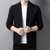 cheap Men-Men&#039;s Sweater Cardigan Sweater Jacket Knit Layered Knitted Solid Color U Neck Ethnic Style Vintage Style Wedding Daily Clothing Apparel Winter Fall Black Camel XS S M / Wool / Woolen / Long Sleeve