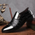 baratos Formal-sapatos sociais masculinos de couro envernizado preto com zíper lateral – design elegante e moderno para casamentos, festas e uso profissional