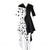 cheap Women&#039;s Costumes-One Hundred and One Dalmatians Cruella De Vil Cosplay Costume Outfits Party Costume Women&#039;s Movie Cosplay Vintage Fashion Cute Carnival Masquerade