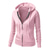 cheap Women&#039;s Jackets-Women&#039;s Jacket Hoodied Jacket Casual Jacket Regular Pocket Coat Black Blue Gray Pink Casual Daily Fall Zipper Hoodie Regular Fit S M L XL / Warm / Solid Color