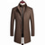 cheap Men&#039;s Trench Coat-Men&#039;s Winter Coat Wool Coat Overcoat Street Business Winter Woolen Thermal Warm Outerwear Clothing Apparel Casual Solid Color Pocket Stand Collar Single Breasted