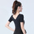 billige Toppene og settene-Latindans Topp Printer Fast Krystall / Rhinestone Dame Trening Ytelse Kortermet Høy Nylon