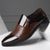 baratos Formal-sapatos sociais masculinos de couro envernizado preto com zíper lateral – design elegante e moderno para casamentos, festas e uso profissional