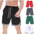 זול מכנסי ריצה-בגדי ריקוד גברים שורט לריצה מכנסי ספורט קיץ מכנסיים קצרים מכנסי זיעה תחתיות כותנה תלתן לבן שחור / סטרצ&#039;י (נמתח) / אתלטי / בגדי ספורט ומנוחה / מידות גדולות