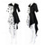 cheap Women&#039;s Costumes-One Hundred and One Dalmatians Cruella De Vil Cosplay Costume Outfits Party Costume Women&#039;s Movie Cosplay Vintage Fashion Cute Carnival Masquerade