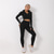 cheap Yoga Suits-Women&#039;s Tracksuit Workout Sets Winter 2 Piece Seamless Solid Color Leggings Crop Top Clothing Suit Navy Black Spandex Yoga Fitness Gym Workout High Waist Tummy Control Butt Lift Moisture Wicking Long