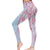 ieftine Jambiere și colanți de yoga-Pentru femei Jambiere Sports Gym Leggings Pantaloni de yoga Spandex Albastru Jambiere decupate Floral Controlul abdomenului Lift Fesier Îmbrăcăminte Îmbrăcăminte Yoga Fitness Gimnastică antrenament